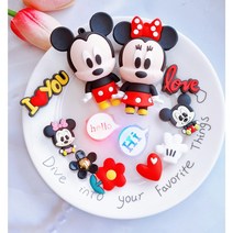 쇼클 LED 7CM 빅 미키 미니 12P 실내화꾸미기 샌들꾸미기