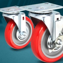 국내산 수레 PVC바퀴 5인치 가구용 무소음바퀴, 상품선택, 경량용5인치PVC브레이크