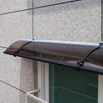 캐노픽스 350x4400 현관 창문 처마 비가림 차양 렉산 브라켓 자재 테라스 비가림막, 브라운, 블랙, 블랙(분체도장)