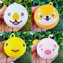 곰탱이 클레이 볼 요요 말랑이 돼지 오리 해달 강아지 시바견 스트레스볼 토이즈데이 캐치볼 어린이집, 단품