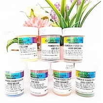 미국 FAD 인증 안전한 쉐프마스터색소 지용성 가루형 식용색소 아이싱 제과제빵 마카롱 케익 초콜릿 도넛 데코레이션 식품첨가물 천연색소 카라멜색소 윌튼색소 천연식용색소 코치닐색소, 엘로우(가루형), 3g, 3g, 1개