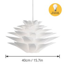 북유럽샹들리에 대형 크리스탈 샹들리에릴리 샹들리에 새로운 DIY 로터스 램프 룸 장식 화이트 미니멀리스, 01 Dia 40cm Incl Bulb