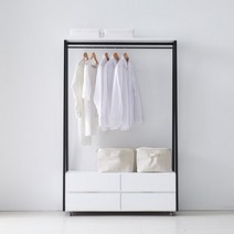 가구샘 2단 이동식 서랍행거 1200 H6187, 본상품선택, 화이트