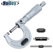 기계식 나선형 마이크로미터 0.01mm 외부 마이크로미터 나사 마이크로미터 고정밀 레이저 졸업 마크 측정 도구, 보여진 바와 같이, 50-75mm