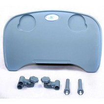 휠체어테이블 휠체어 트레이 밥상 간이 보조 다용도, 하늘색