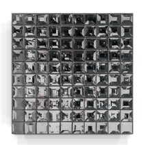 모네스페스 점착식 미러거울모자이크타일 면취 연흑경30mm 1장, 접착식모자이크타일 1장