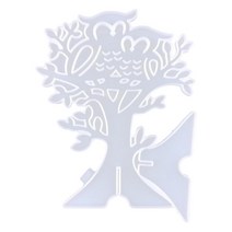 보석 랙 수지 금형 실리콘 귀걸이 반지 매달려 스탠드 금형 주최자 콘크리트 클레이 홈 인테리어, 27x20.8cm, 하얀색