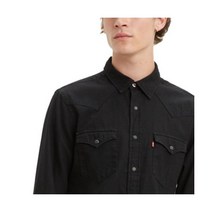 리바이스 클래식 캐주얼 톱니 데님 웨스턴 셔츠 블랙 3LYW2262 ONYX
