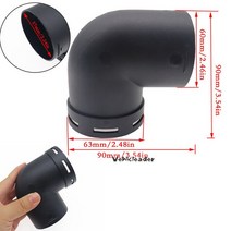 [무료배송]60mm/75mm 자동차 히터 액세서리 L 공기 덕트 파이프 팔꿈치 콘센트 커넥터 Webasto Eberspaeche, 01 60mm