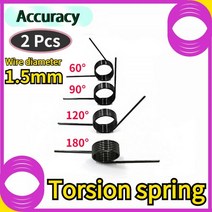 와이어 직경 1.5mm 고강도 V 형 비틀림 스프링 60/90/120/180 토크 앵글 피더 65Mn, 1.5mm(90 degrees), 8mm(2Pcs), 4.5mm(3 laps )