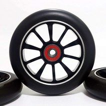 ZFIRST 110mm 프로 스턴트 스쿠터 휠 Abec 9 베어링 MGP면도기행운부러움Vokul 교체 (레인보우) 가성비 추천 미국직구, Black