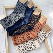 에이미양품점 20 장목호피프린트 여성양말셋트