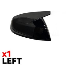 ABT 스타일 블랙 사이드 미러 커버 교체 아우디 Q5 Q5L SQ5 Q7 SQ7 FY 4M 45 50 55 60 TDI TFSI S 라인 S라인 2016-2020, 1.1pc Black Left