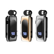 무선 블루투스 이어폰 FINEBLUE K55 듣기 및 대화 20 시간 BT5.2 내장 5C 배터리 20 분 빠른 충전 헤드셋 빠른 충전, 01. Black w Round Bag