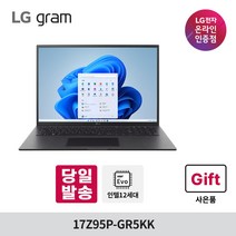 [Win11] 2022 LG 그램17 17Z95P-GR5KK 인텔i5 사무용 디자인 대학생 노트북 블랙, WIN11 Home, 256GB, 코어i5, 8GB