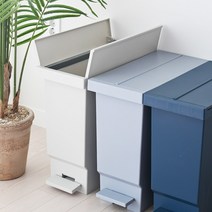 버터플라이 페달 분리수거함 휴지통 32L 3컬러, 버터플라이 페달 휴지통[그레이]