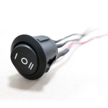 3단 원형 rocker switch ON-OFF-ON 케이블 약150mm(접점부터), 1개