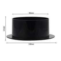 부속자재 건축 홈 개조 1PC 4/5/6 ABS 스트레이트 파이프 플랜지 환기 덕트 배기 커넥터 공기 배출구, [01] 4inch 100mm