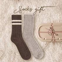 오가닉 울양말 2P 100% 70% 명절 선물 포장세트