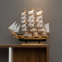 나무 우드 목범선 선박 모형 배 배모형 범선, B. 길이46cm 높이45cm