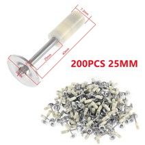 타정기 에어 충전 타카 80/100/200PCS 16/20/25mm 손톱 7.3mm 네일 건에 적합 수동 철강 총 액세서리 대 한, 01 200pcs 25mm