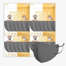 박가성 KF94 컬러 마스크 새부리형 중형, 그레이, 4개, 25매