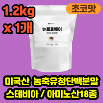 (1.2kg 1개) 맛있는 단백질보충제 WPC 초코맛 프로틴 유청단백질
