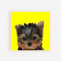 모두의팩토리 일러스트 강아지 나무액자 20종 반려견 우드 벽걸이액자 액자, AI13.요크셔테리어2