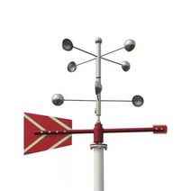 풍향계 풍기대 깃발 풍속계 윈드삭 방향 표시 바람, 컵 4개 + 바람개비 + 1.2m 폴