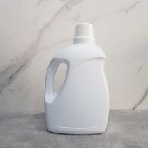 HDPE 세제 디스펜서 소분 용기 2리터 3리터 (굴곡형 용기 + 역류방지 속 캡 + 계량 외 캡 ), 투명계량캡(대,2/3L공용), 반투명(원색) 용기, 3리터 용기