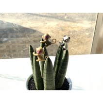 도자기 사기 홈가드닝 인테리어 화분꾸미기 피규어 화분피겨, 뛰는토끼위에나는토끼
