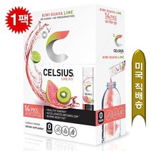 셀시어스 라이브 핏 온 더 고 에센셜 에너지 파우더 키위 구아바 라임 14패킷, 1박스, 71.5g