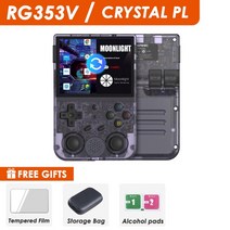 오락기 레트로 옛날오락기 가정용 오락실 게임기 ANBERNIC 휴대용 게임 플레이어 내장 시뮬레이터 20 개 유선 핸들 안드로이드 리눅스 OS RG353VS RG353V 35 인치, RG353VCrystal PL+128G 20K Game