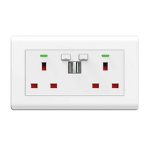 스마트 플러그 스위치 콘센트가리개 diy듀얼 USB 5V/2.1A 스마트 홈 스위치 투야 와이파이 소켓 영국 플러, 한개옵션1, 01 UK Smart Socket