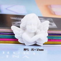 레진 귀여운 바로크 스타일 리틀 엔젤 아트 장식 액세서리 카와이 어린이 성인 배지 머리핀 헤어 12 개, [04] D