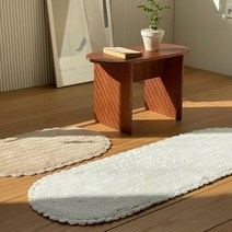 기상 패브릭 순면 100% 원형&사각 발매트 - 2size, 사각, 그레이L (40x120cm)