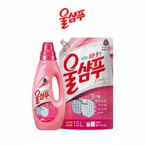 아끼는 옷엔!! 애경 울샴푸 오리지날(본품1L+리필1.3L)컬러케어 중성 손세탁 일반 드럼겸용, 1세트