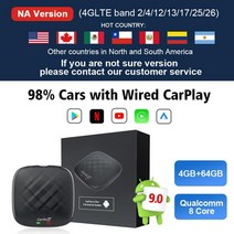 bmw카플레이 무선애플카플레이 차량용안드로이드 블루투스카오디오 carlinkit carplay ai box wireless carplay wireless android auto, 정품 보증, 9.0 64g 8색