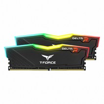 팀그룹 T-Force DDR4 16G PC4-25600 CL16 Delta RGB 메모리 블랙 (8Gx2) 가넷씨앤아이, 선택하세요
