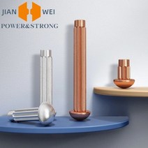 10050pcs M2 M2.5 M3 M4 구리 알루미늄 단추 둥근 머리 Knurled Shank 타악기 상표 명판 상표를위한 단단한 리벳, 12mm, Copper M4 50pcs