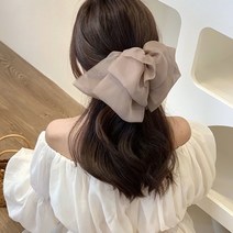 온리정 왕 리본 빅사이즈 레이스 리본 헤어핀