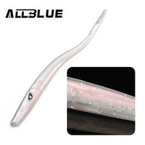 ALLBLUE 크레이지 슬러그 130mm 6 개가방 소프트 낚시 미끼 농어 인공 미끼 실리콘 웜 샤드 장어 Needfish 낚시 태클, 색상 E
