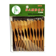 대나무 과일 포크 10P 티포크 고급 나무 미니 세트, 단품, 단품