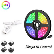 RGB LED 스트립 조명 5050 블루투스 와이파이 컨트롤 TV 컴퓨터 침실 휴일 파티용 피타 16Ft-98.4, 01 Not Waterproof_04 AU_07 50M, 01 IR 3K