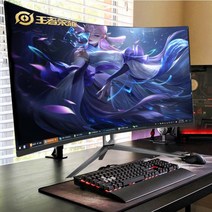 게임용모니터 32인치 커브드 디스플레이 모니터, 24인치  OVG+HDMI