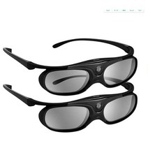 스마트 미니 빔 프로젝터 DLP 가정 캠핑 학원 업소용 휴대용 야외용 용 용 프로젝트 boblov jx-30 3d 액티브 셔터 안경 dlp-link 96hz144hz usb, 블랙 2pcs