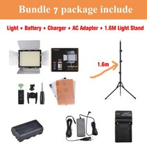 Yongnuo YN300 III YN-300 III LED 비디오 라이트 3200k-5600K CRI95 카메라 사진 조명 스튜디오 비디오, 06 1.6M light stand Kit