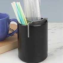 오더고 개인카페 원형 크기별 빨대꽂이 소품꽂이 정리함, 색상, 아이보리