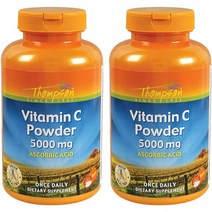 Thompson 톰슨 비타민 C 분말 5000mg 100% 아스코르브산, 1 Pound (Pack of 2)
