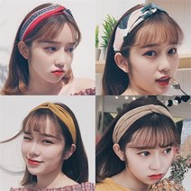 여성 반다나 와이어 헤어밴드 터번 리본 머리띠, 옵션선택:design19, 단품